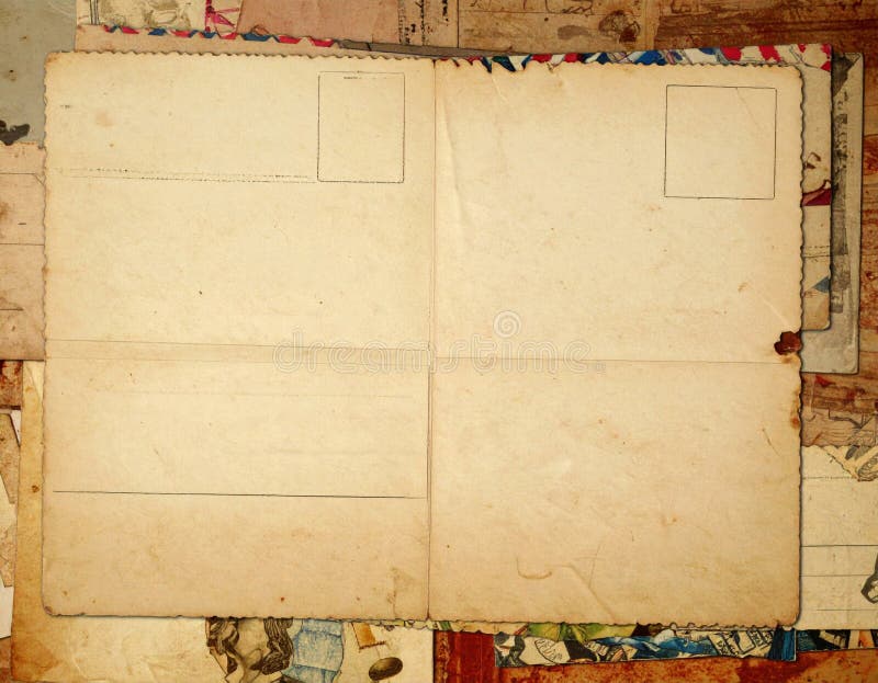 Aged Brown Blank Paper Texture Background with Vintage Design and Pattern royalty free illustration