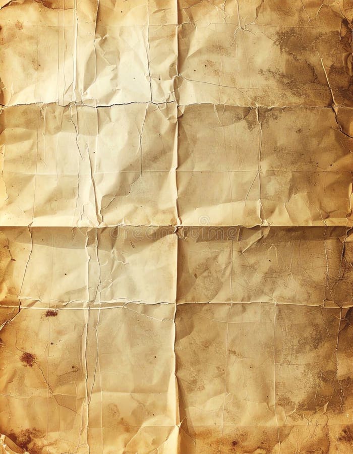Aged Brown Creased Paper Texture Background royalty free illustration