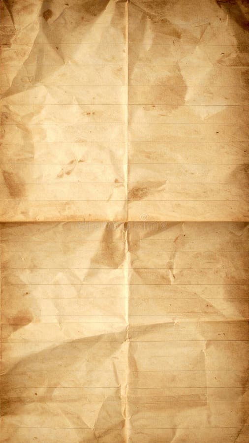 Aged Brown Creased Paper Texture Background royalty free illustration