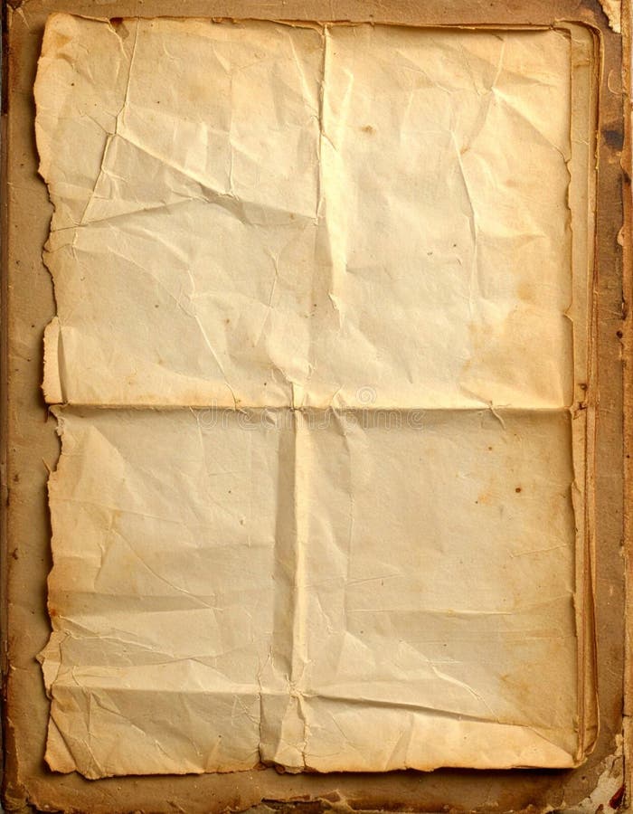 Aged Brown Crumpled Paper Texture Background royalty free illustration