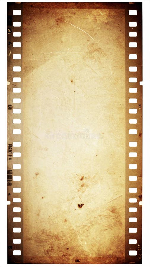 Aged Brown Film Strip Texture Background stock illustration