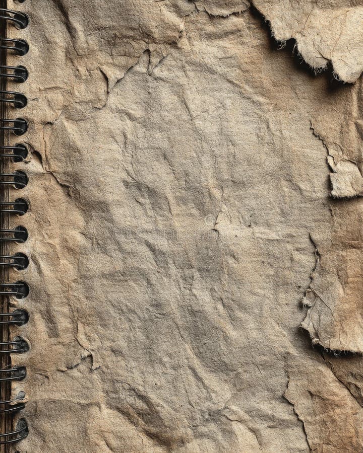 Aged Brown Paper Notebook Texture Background stock illustration