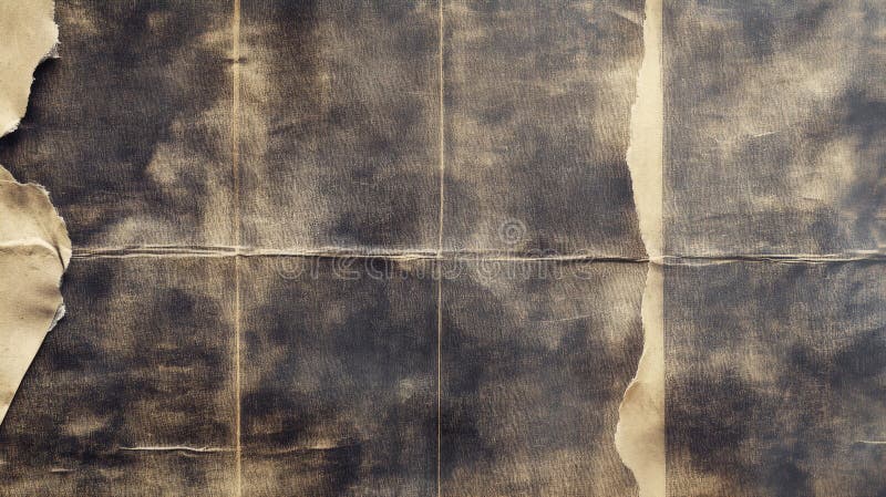 Aged Brown Paper Texture Background With Creases And Tears stock illustration
