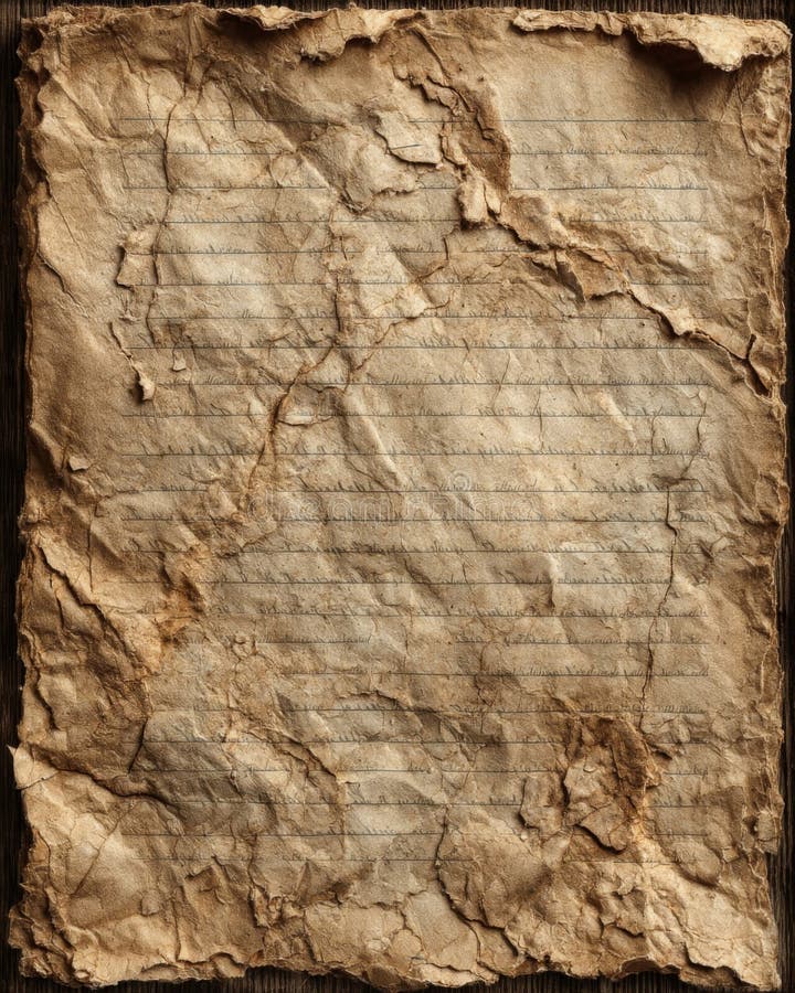 Aged Brown Paper Texture with Creases and Lines vector illustration