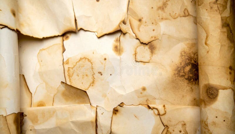 Aged Brown Paper Texture with Stains and Tears royalty free illustration