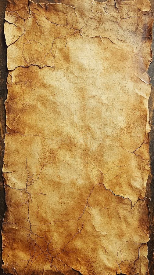 Aged brown parchment paper with cracks and texture for background or design vector illustration