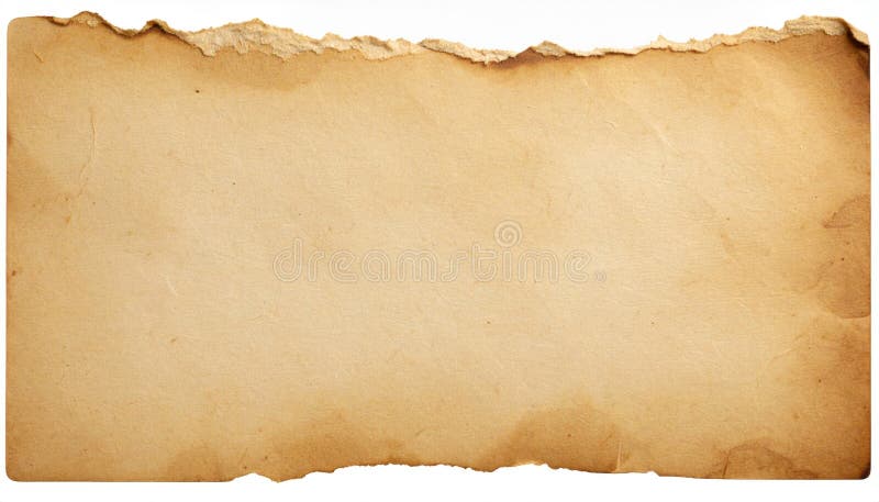Aged Brown Torn Paper Texture Background stock illustration
