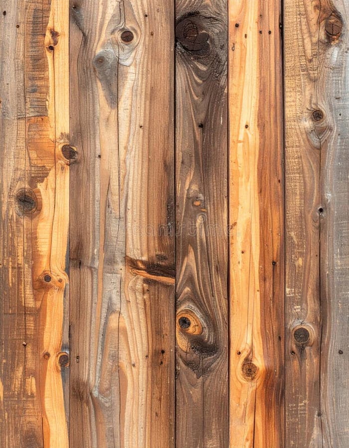 Aged Brown Vertical Wooden Planks Texture vector illustration