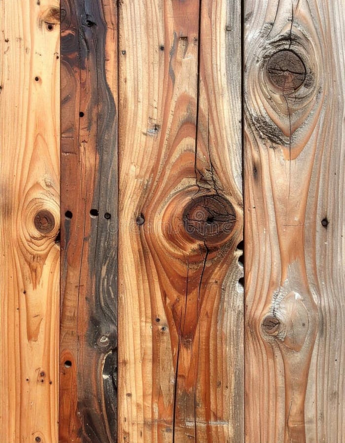 Aged Brown Weathered Vertical Wood Planks Texture royalty free illustration