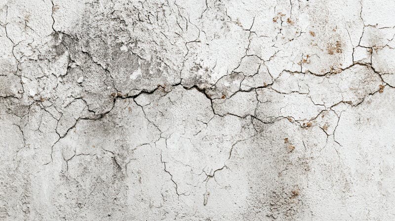Aged cracked white plaster wall texture. royalty free illustration
