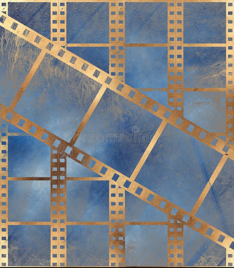 Aged film strip in grunge style stock illustration Aged film strip in grunge style stock illustration
