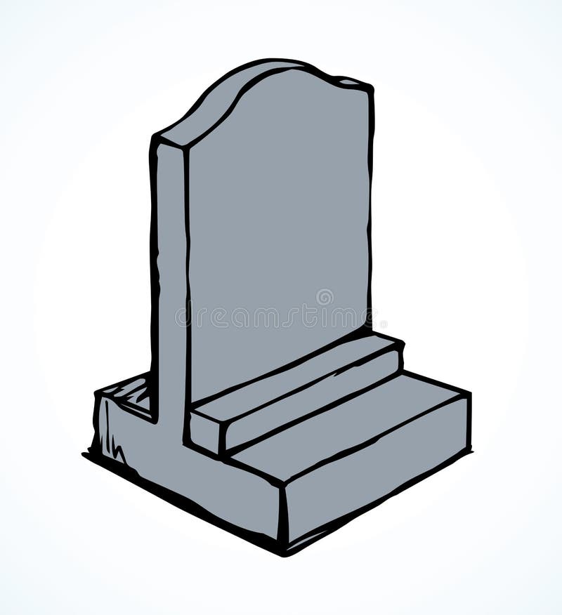 Tomb. Vector drawing stock vector. Illustration of dead - 131989926