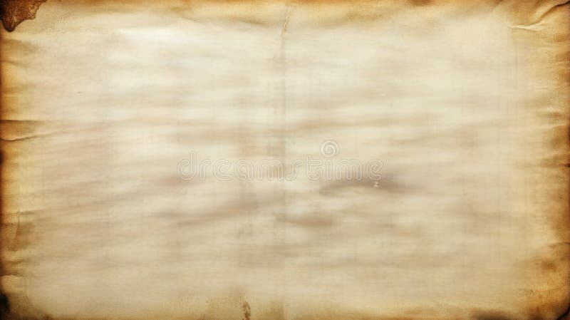 Aged Paper Texture Background with Burnt Edges stock illustration