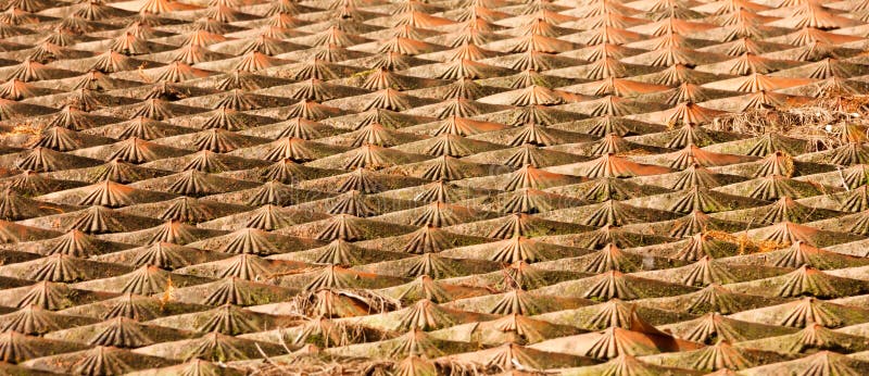 Aged traditional asian roof tile pattern background. Exterior architectural oriental design stock photography Aged traditional asian roof tile pattern background. Exterior architectural oriental design stock photography