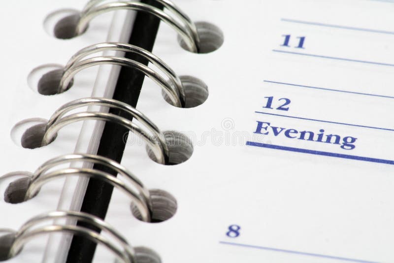 Agenda aberta fotografia de stock