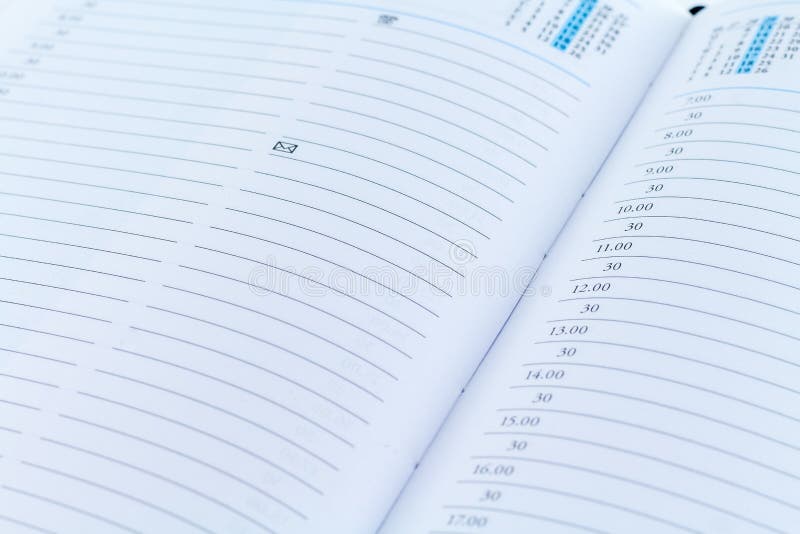 Agenda Diary Planner with Set Date Stock Photo Image of reminder