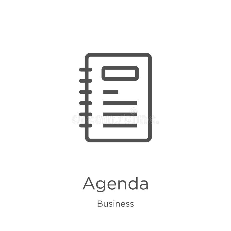 agendy ikony wektor od biznesowej kolekcji Cienka kreskowa agenda konturu ikony wektoru ilustracja Kontur, cienieje kreskową agen ilustracji agendy ikony wektor od biznesowej kolekcji Cienka kreskowa agenda konturu ikony wektoru ilustracja Kontur, cienieje kreskową agen ilustracji