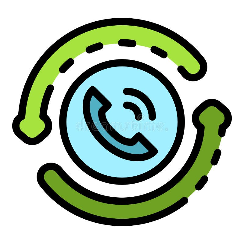 Agent calling icon color outline vector royalty free illustration