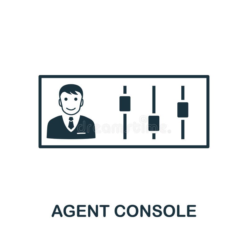 Agent Console vector icon symbol. Creative sign from icons collection. Filled flat Agent Console icon for computer and mobile royalty free illustration
