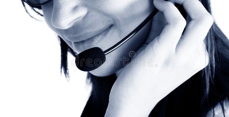 Agente cómodo del servicio de atención al cliente imagen de archivo libre de regalías Agente cómodo del servicio de atención al cliente imagen de archivo libre de regalías