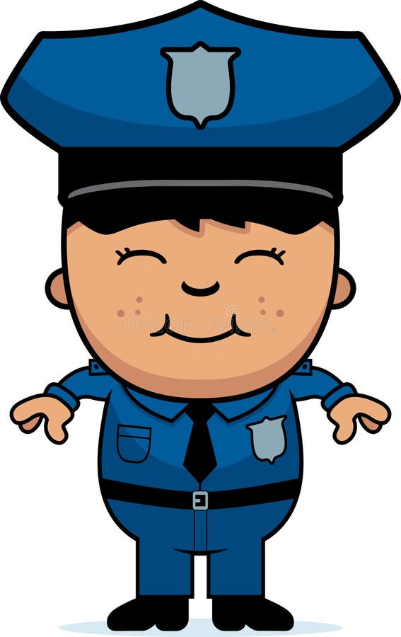 Agente da polícia do menino ilustração royalty free Agente da polícia do menino ilustração royalty free