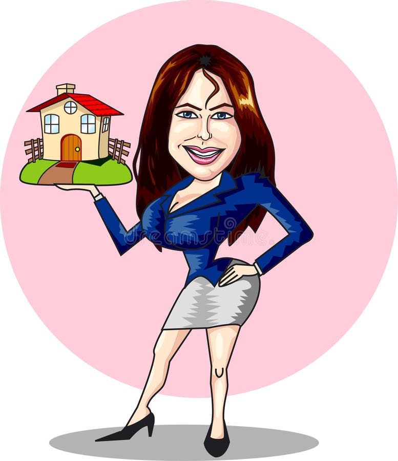 Agente immobiliare royalty illustrazione gratis Agente immobiliare royalty illustrazione gratis