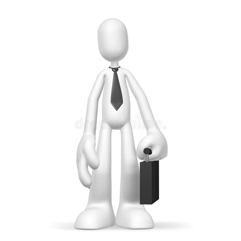 Agente inmobiliario de personaje 3D stock de ilustración