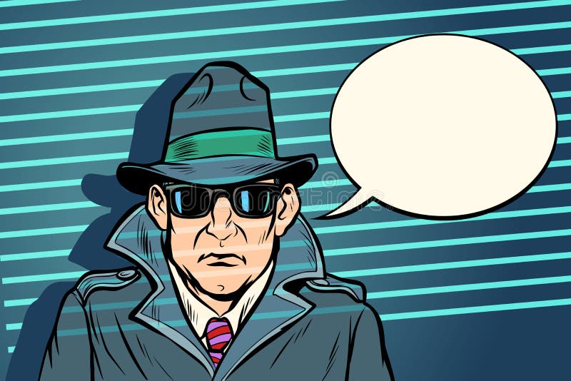 Agente segreto della spia illustrazione vettoriale Agente segreto della spia illustrazione vettoriale