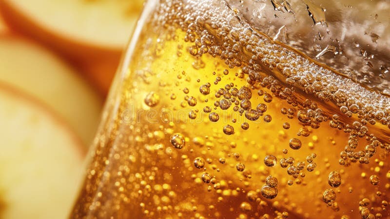 Aggiornamento di Beverage con bolle e cubetti di ghiaccio in un bicchiere royalty illustrazione gratis