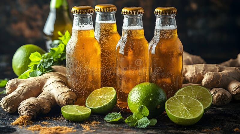Aggiornamento di Ginger Lime Soda illustrazione di stock