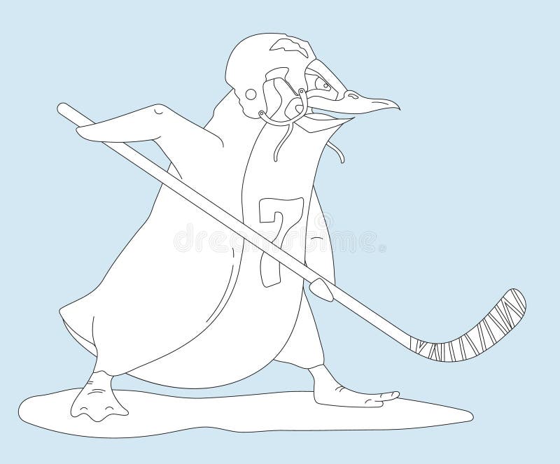 hockey coloring pages penguins