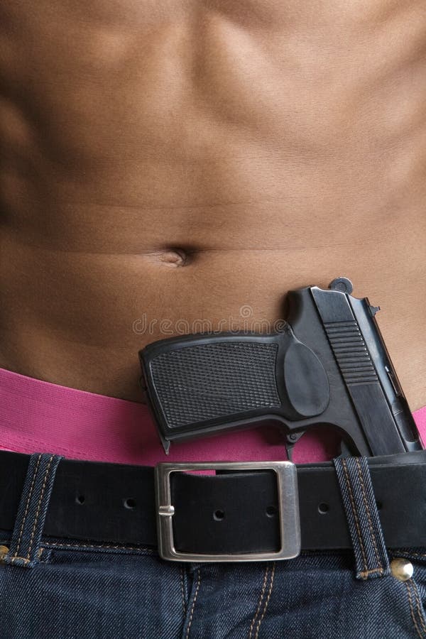 Aggressively adjusted young man.