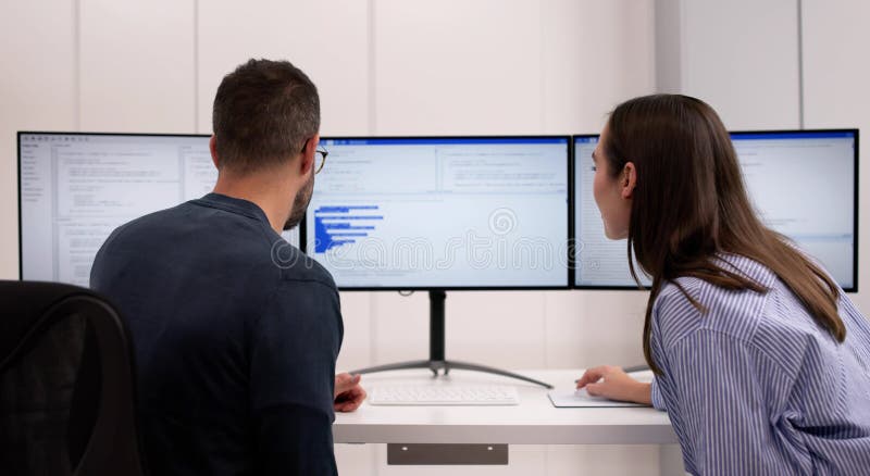 Agile Pair Programming And Extreme Coding Stock Photo Image Of