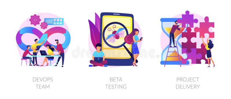 Agile project management vector concept metaphors royalty free illustration