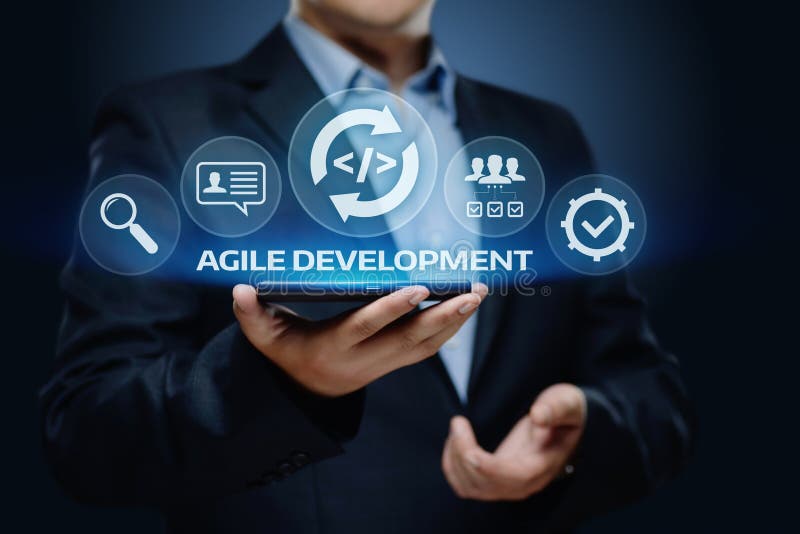 Agile Software Development Business Internet Techology Concept stock photo