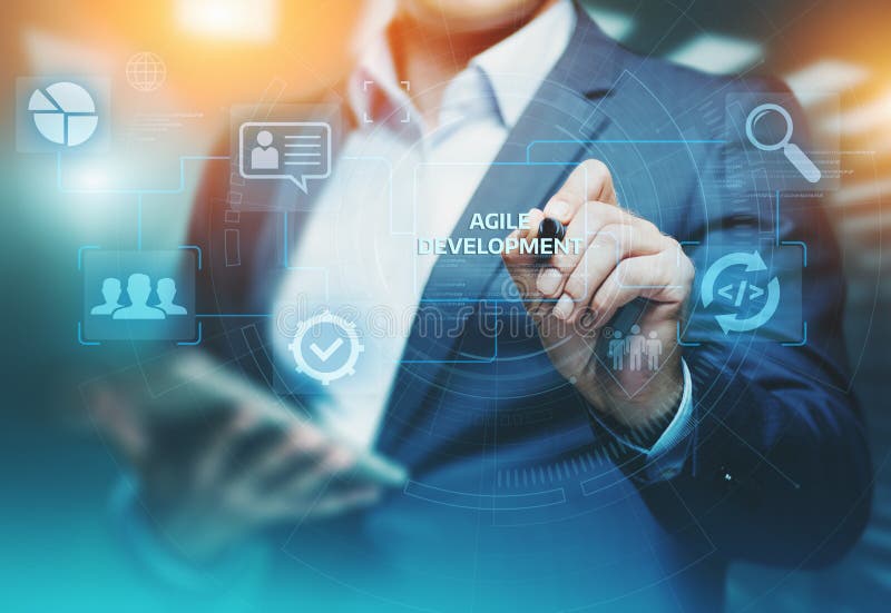 Agile Software Development Business Internet Techology Concept. Software methodology stock images, royalty-free photos and pictures