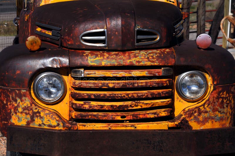 Aging and rusty truck stock photography