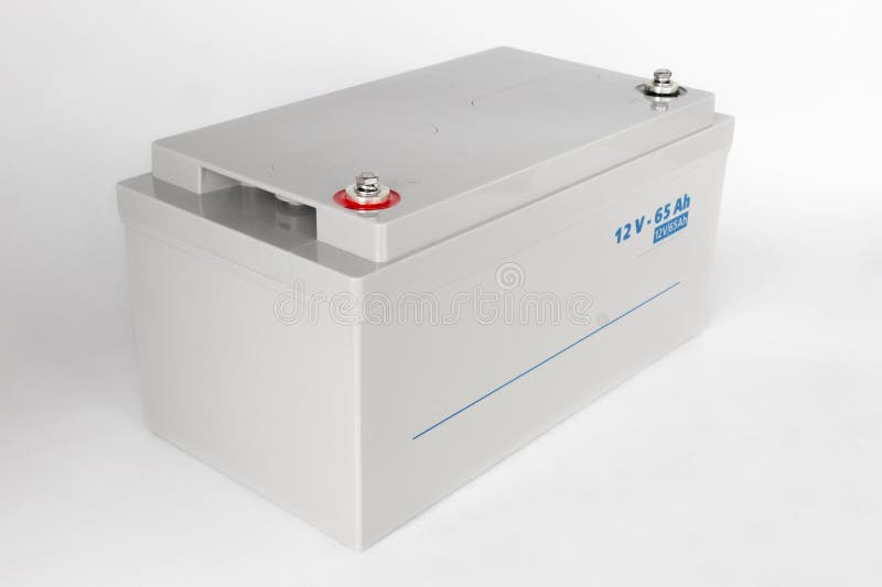 AGM battery 12v 65 Ah stock photos