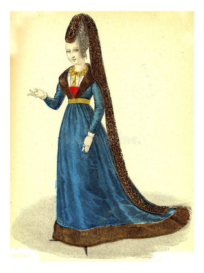 Agnes Sorel, vintage engraved illustration. 