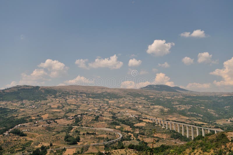 Agnone isernia molise. panorama. royaltyfria bilder