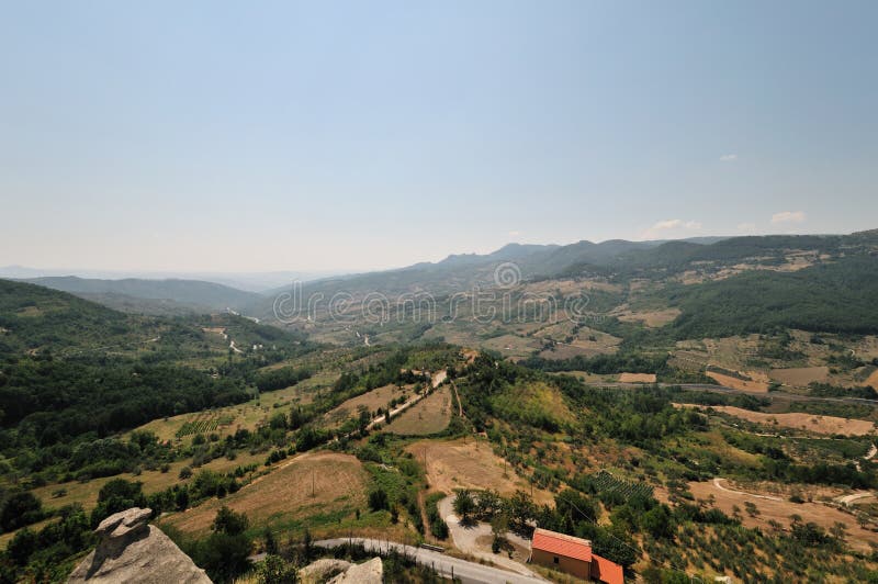 Agnone isernia molise. panorama. royaltyfria foton