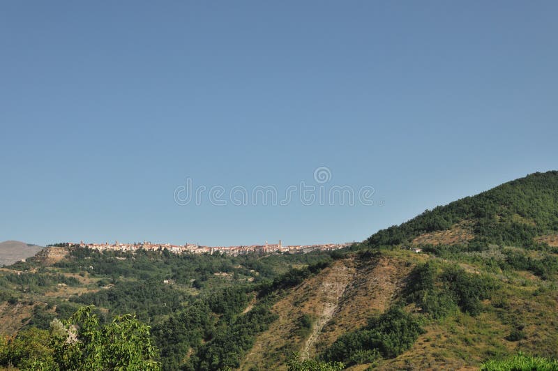Agnone isernia molise. panorama. royaltyfria foton