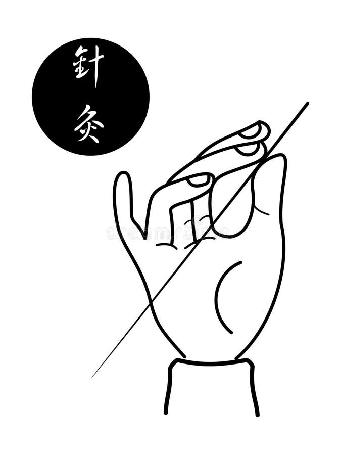 Acupuncture of traditional Chinese medical science vector on white background. Acupuncture of traditional Chinese medical science vector on white background