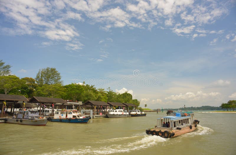 9 agosto 2013 - immagine aggiornata del giro della barca a Pulau Ubin Singapore