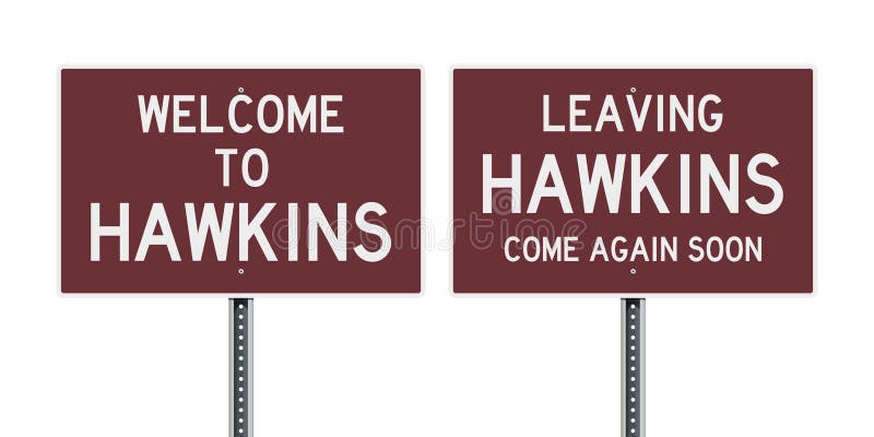 Agradable y dejando la señal de tráfico de Hawkins