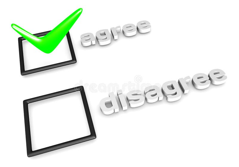 Agree/Disagree decision concept. royalty free illustration Agree/Disagree decision concept. royalty free illustration