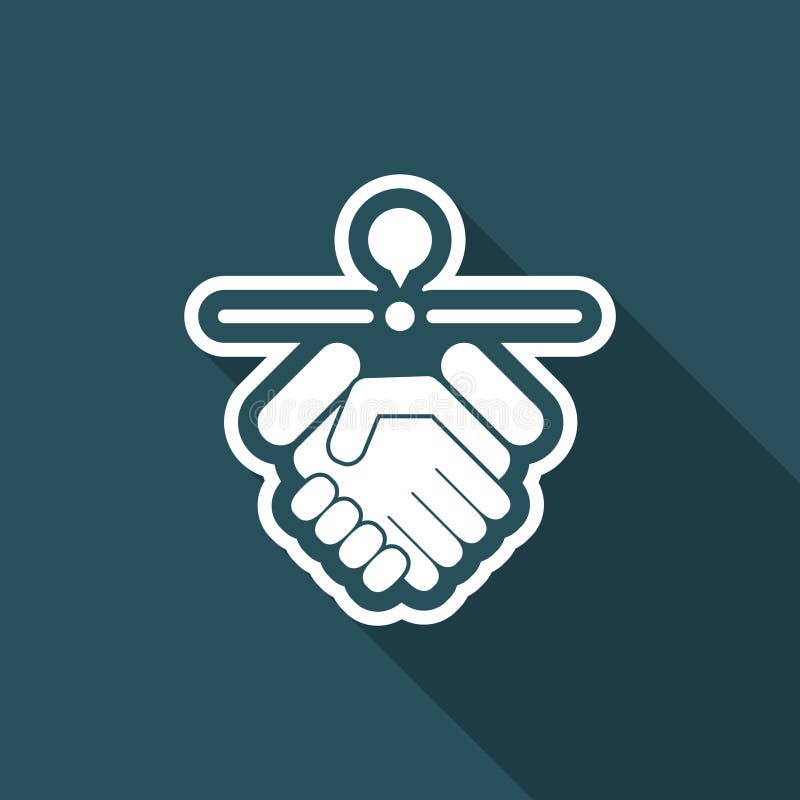 Agreeing location stock illustration