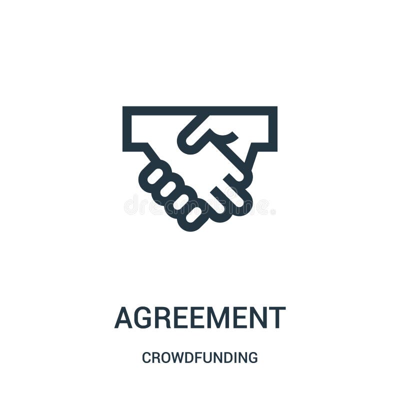 agreement icon vector from crowdfunding collection. Thin line agreement outline icon vector illustration stock illustration agreement icon vector from crowdfunding collection. Thin line agreement outline icon vector illustration stock illustration