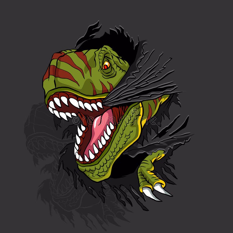 Agressive t rex. stock illustration