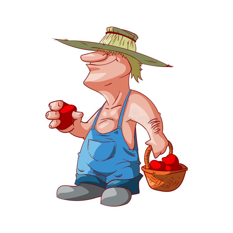Agricoltore o agricoltore del Sud del fumetto illustrazione di stock
